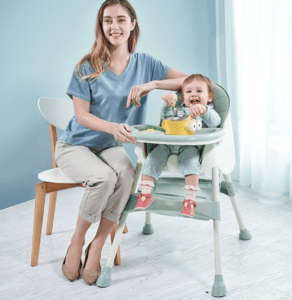 3-in-1 Portable Children's Multifunctional Dining High Chair - Moss Green (Demo)
