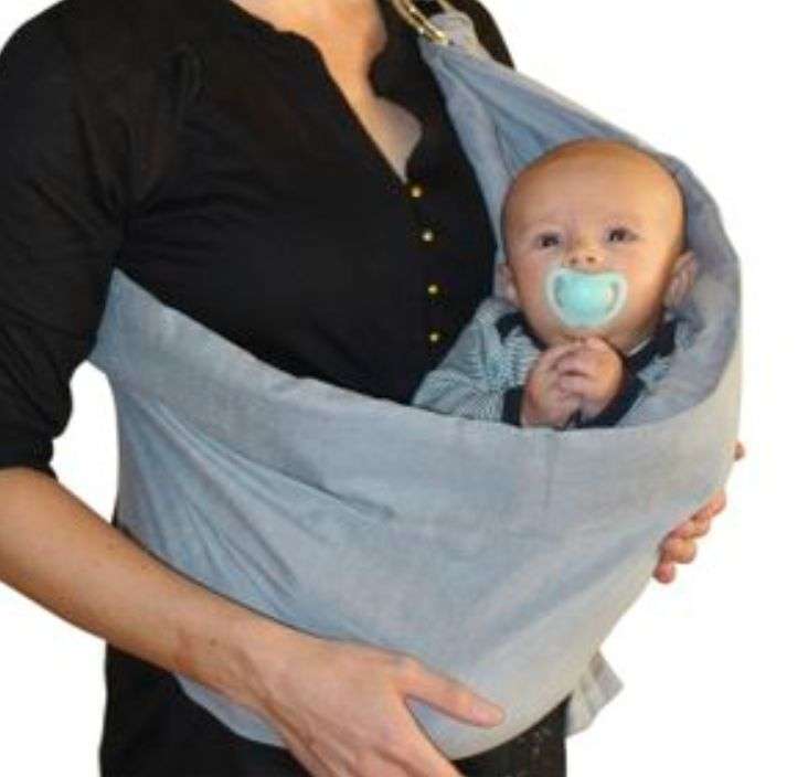 BabyWombWorld Ring Sling - Adjustable, Soft, Hands-Free Baby Carrier for Newborns & Toddlers - Grey