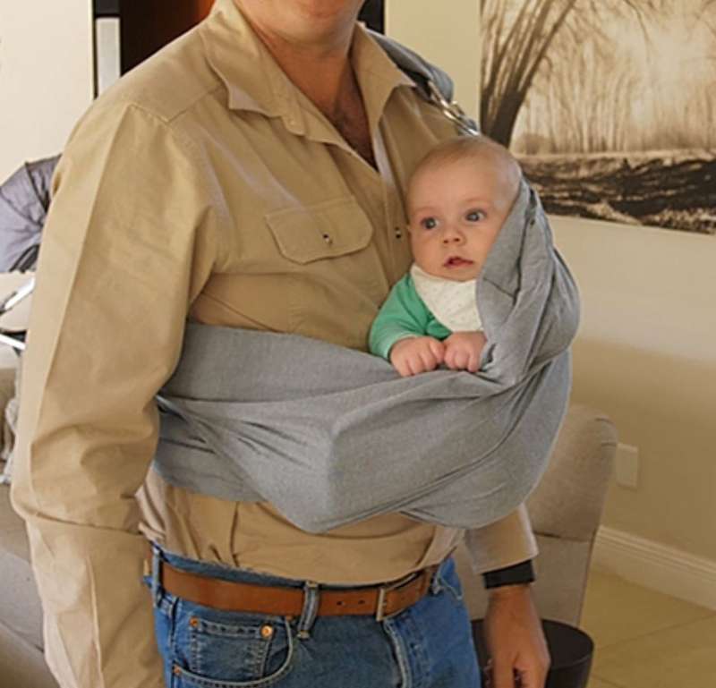 BabyWombWorld Ring Sling - Adjustable, Soft, Hands-Free Baby Carrier for Newborns & Toddlers - Grey