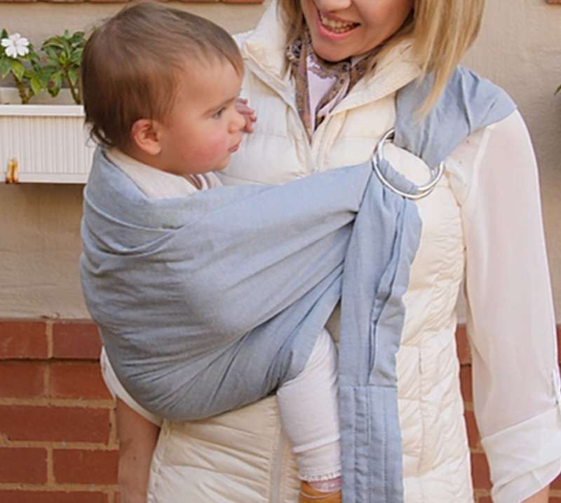 BabyWombWorld Ring Sling - Adjustable, Soft, Hands-Free Baby Carrier for Newborns & Toddlers - Grey