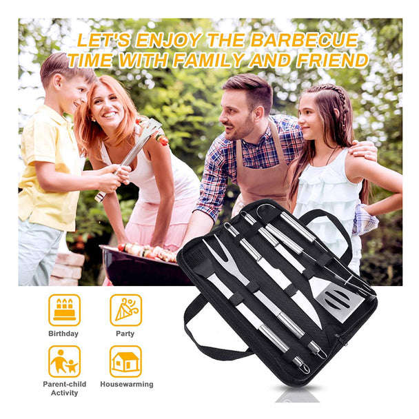 5 Piece stainless steel braai set