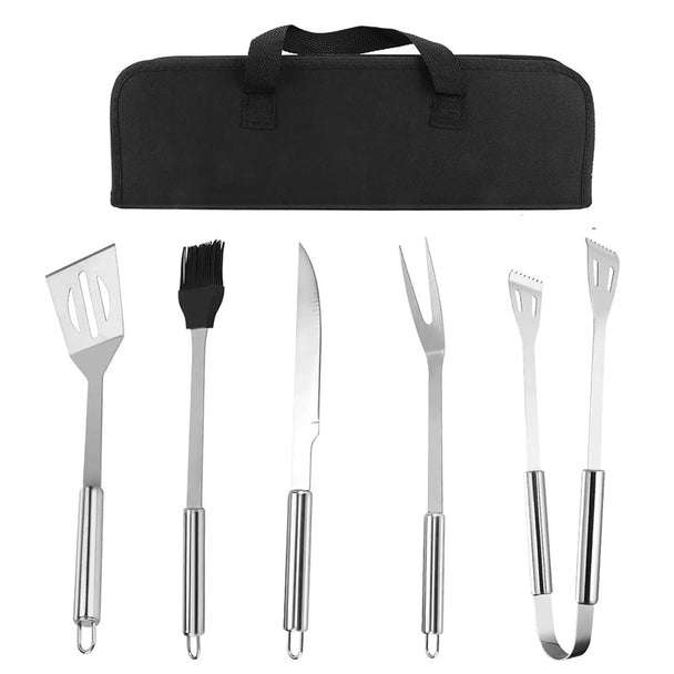5 Piece stainless steel braai set