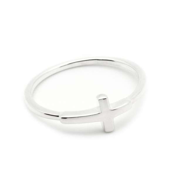 Silver Cross Design Ring