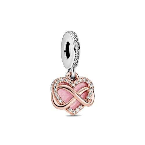 Silver Heart Infinity Charm