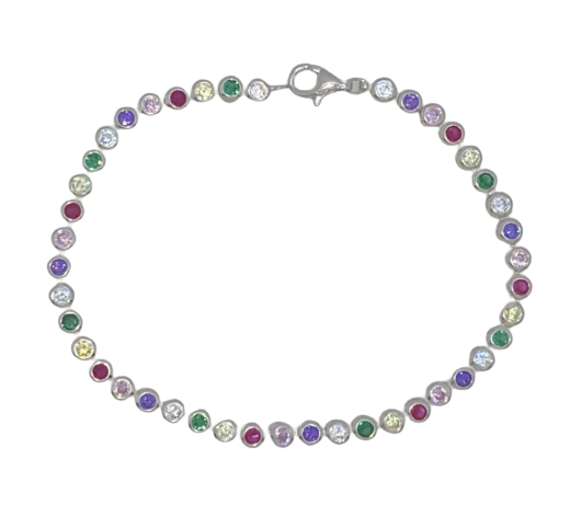 Multi Colour Tennis Bracelet