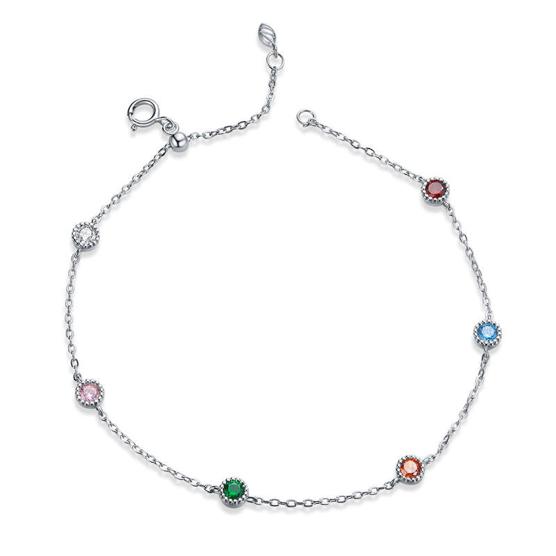 Silver Multi Colour Bracelet