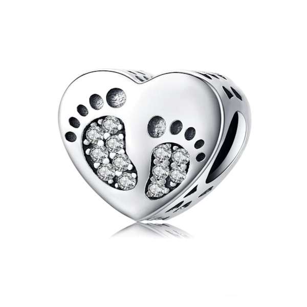 New Baby Heart Charm