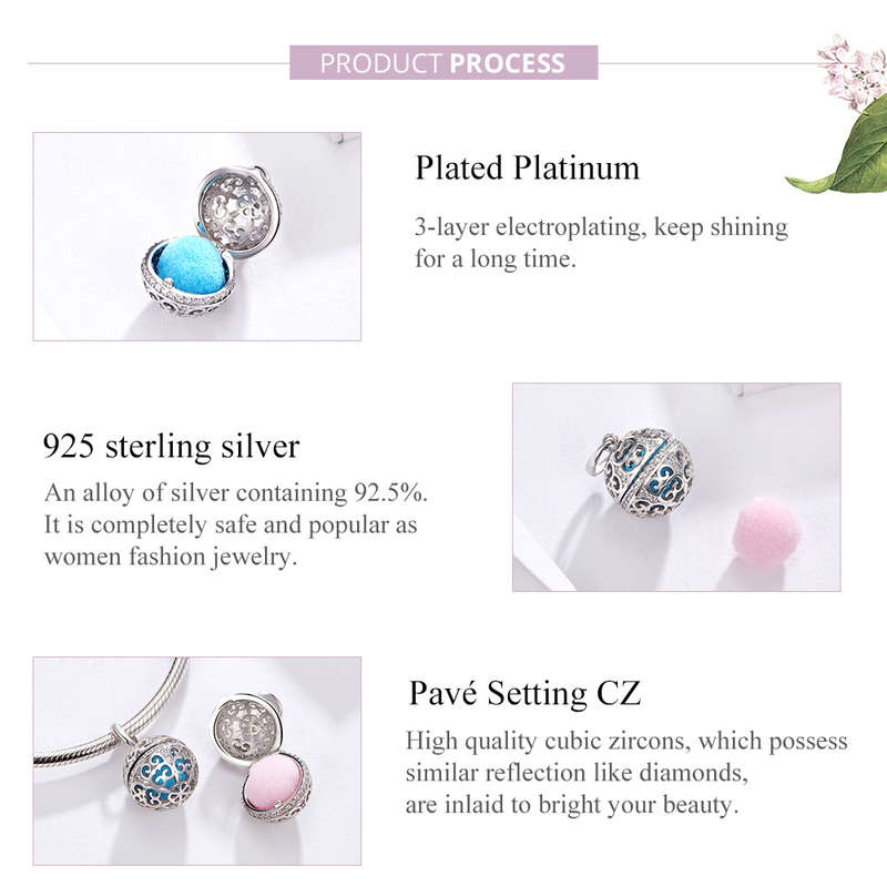 Silver Perfume Ball Charm