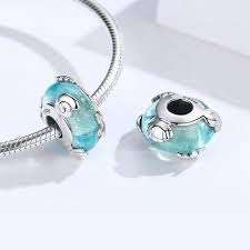 Blue Murano Glass Star Charm