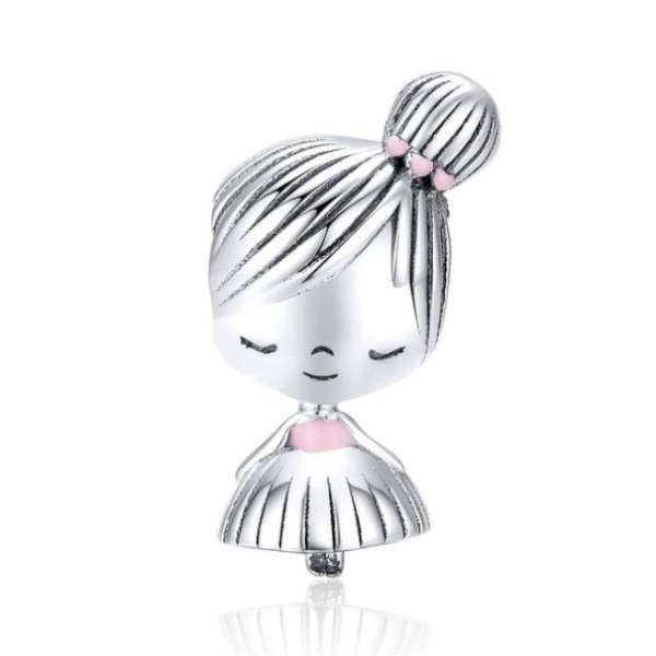 Cute Girl With Pink Heart Charm