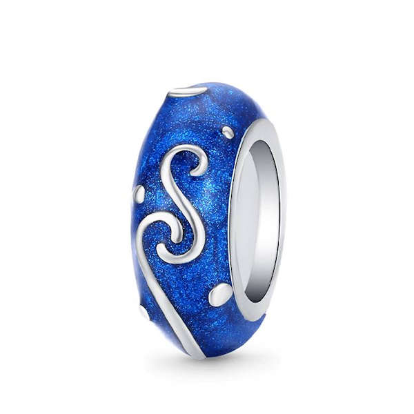 Royal Blue Enamel Spacer Charm