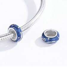 Royal Blue Enamel Spacer Charm