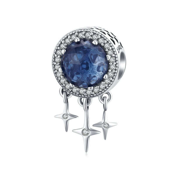 Blue Glass Star Dangle Charm