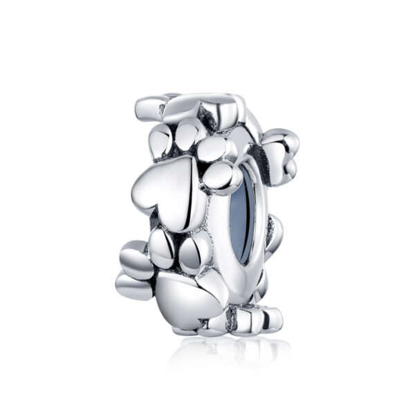 Multiple Pawprints Spacer Charm