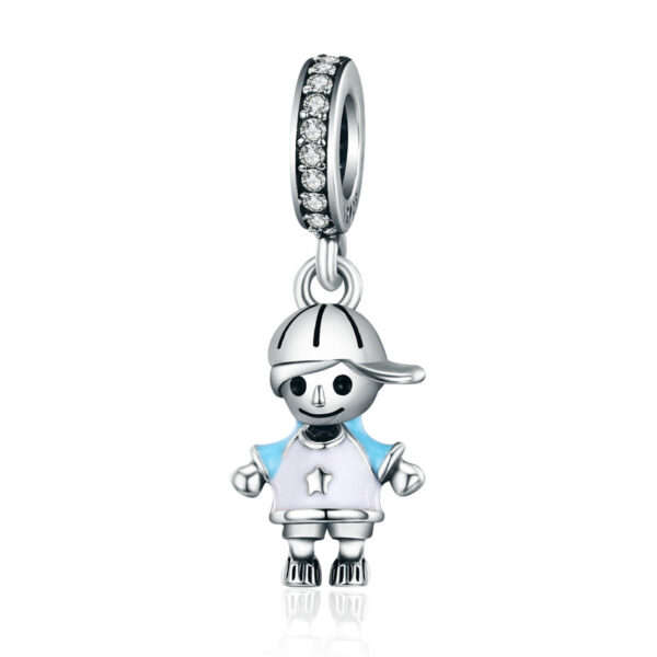 Silver Dangle Little Boy Charm