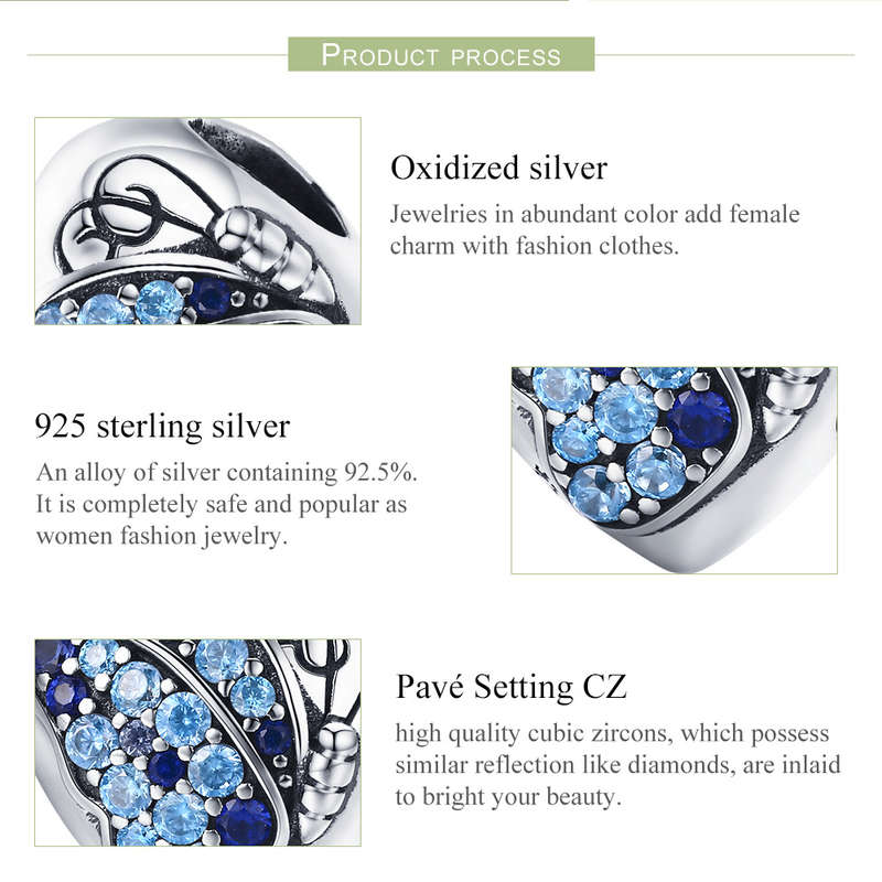 Blue Butterfly Heart Charm