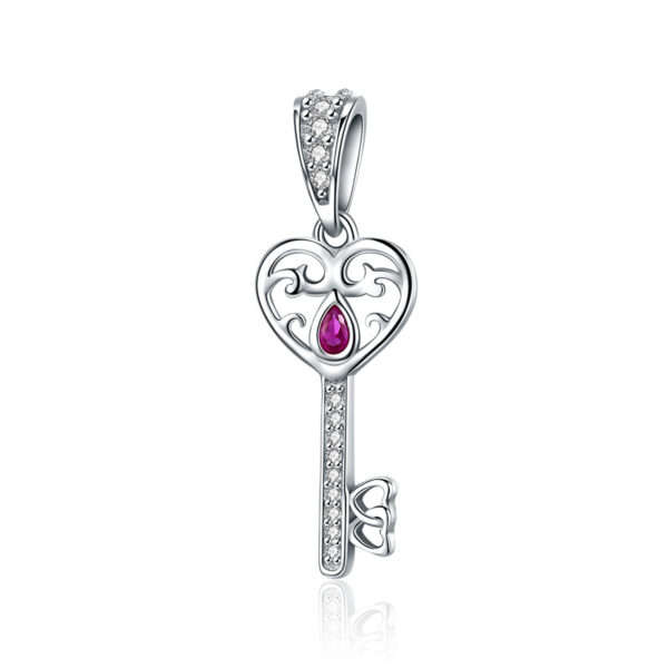 Filigree Cubic Key Charm