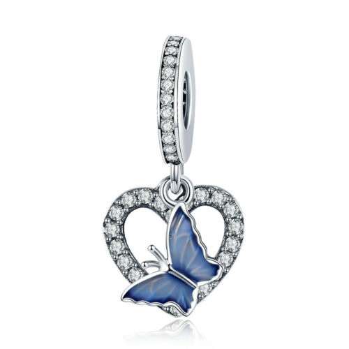 Heart And Butterfly Charm