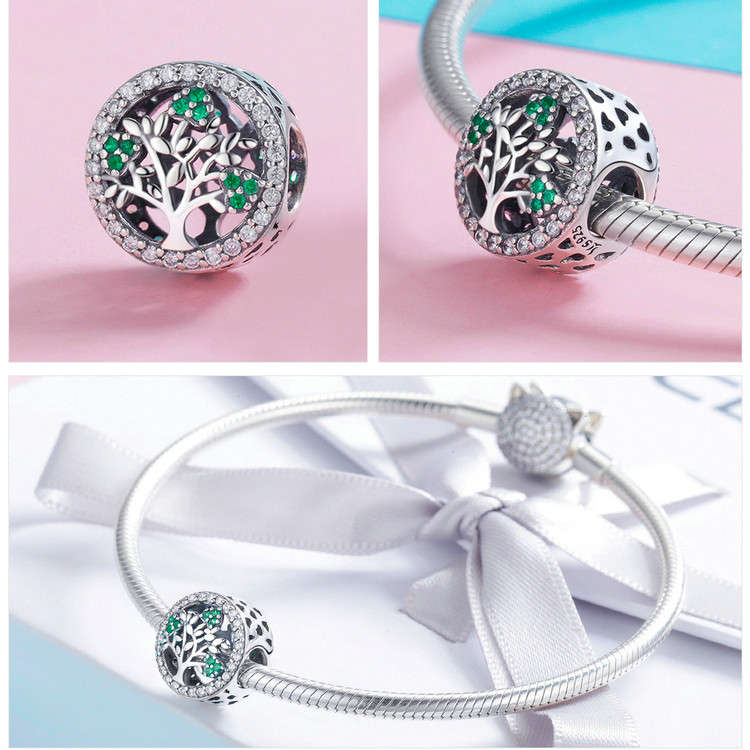 Tree Of Life Green Cubic Charm