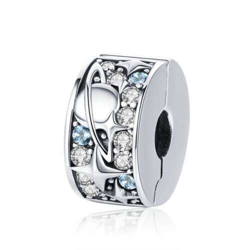 Silver Cubic Galaxy Clip Charm