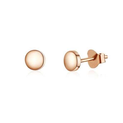 Silver flat round studs Earrings
