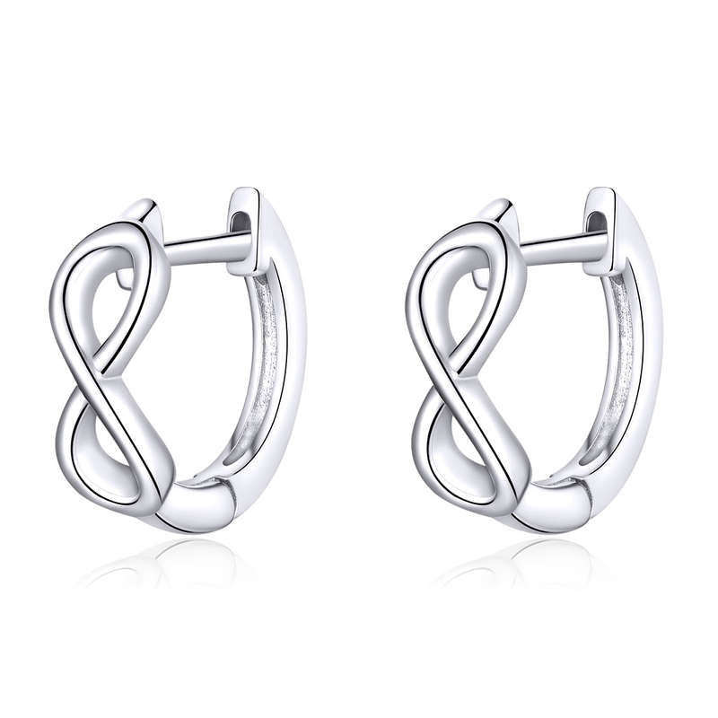Silver Infinity Hoop Earrings