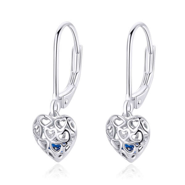 Silver Filigree Heart Earrings