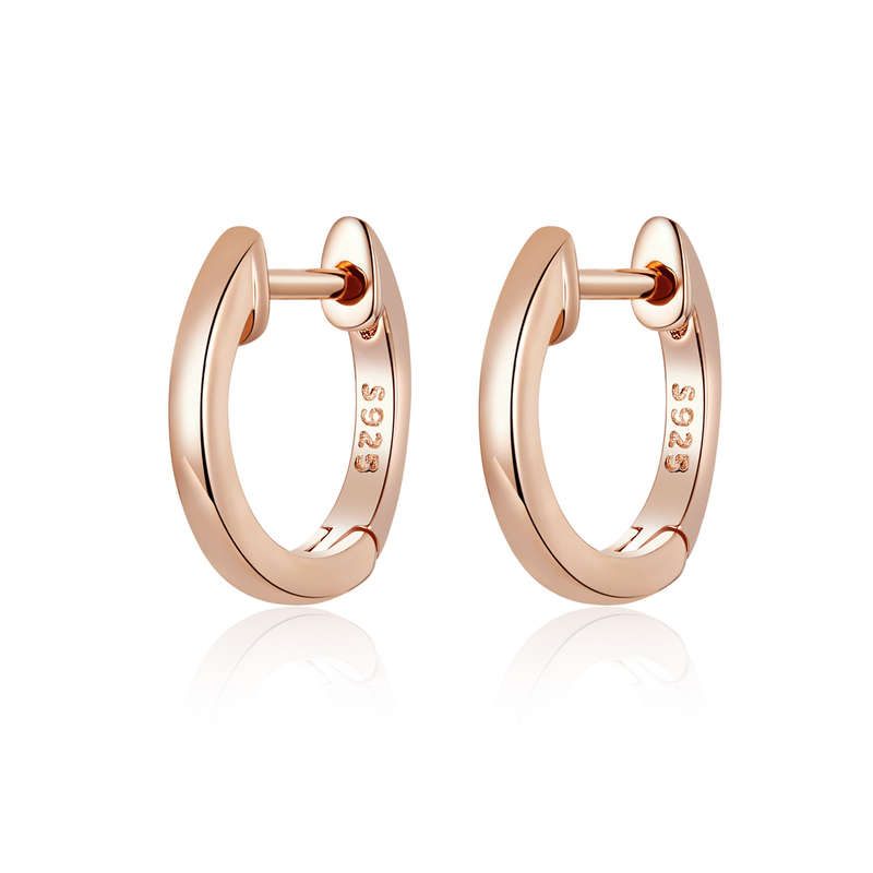 Silver Small Round Hoop Earrings