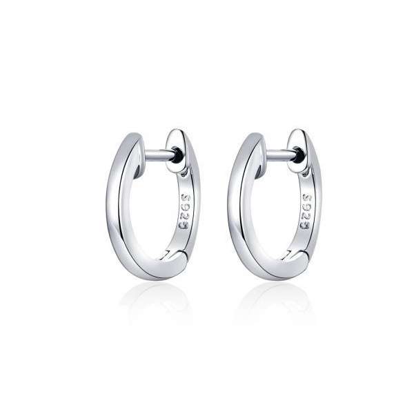 Silver Small Round Hoop Earrings