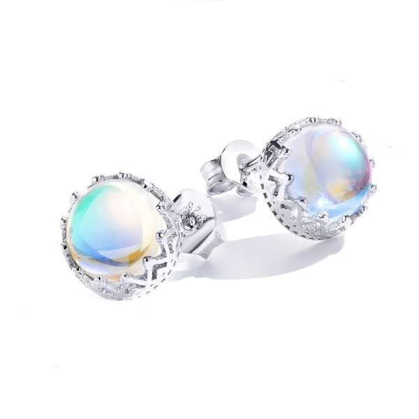 Moonstone Stud Earrings
