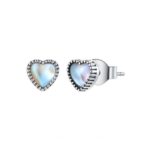 Heart Moonstone Earrings