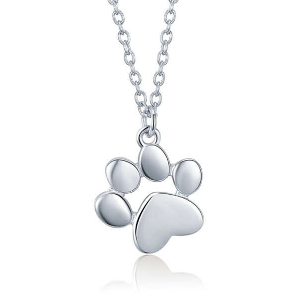Silver Paw Print Necklace