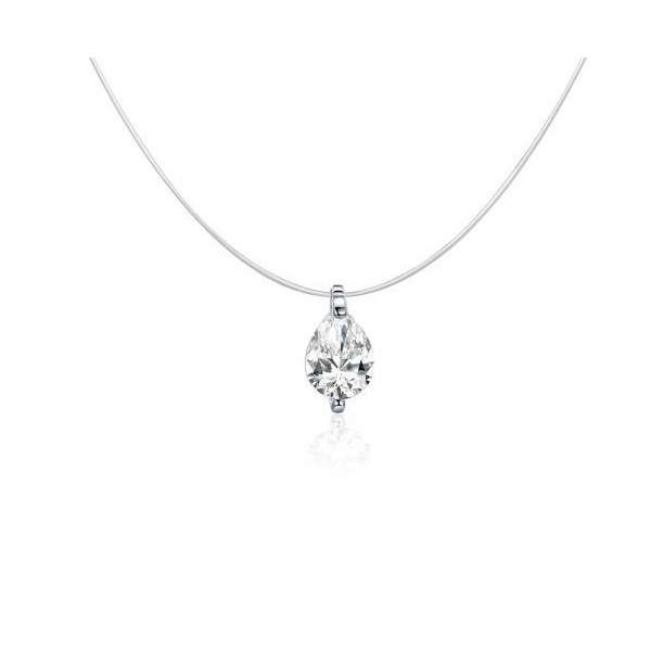 Solitaire Round Floating Necklace