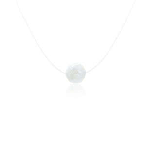 Solitaire Pearl Floating Necklace