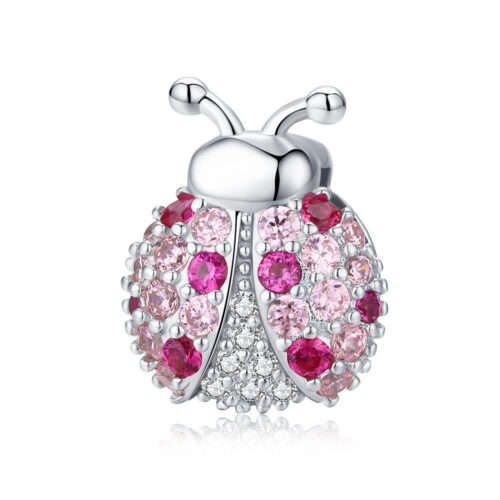 Light Pink Lady Bug Beetle Charm