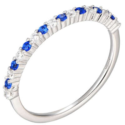 Silver 1.5mm Cubic Zirconia Eternity Ring