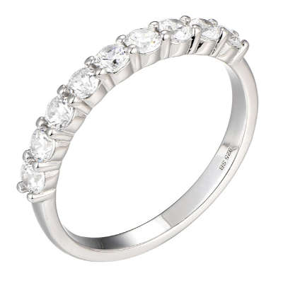 Silver 3.0mm Cubic Zirconia Eternity Ring