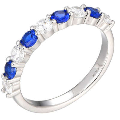 Silver 3.0mm Cubic Zirconia Eternity Ring
