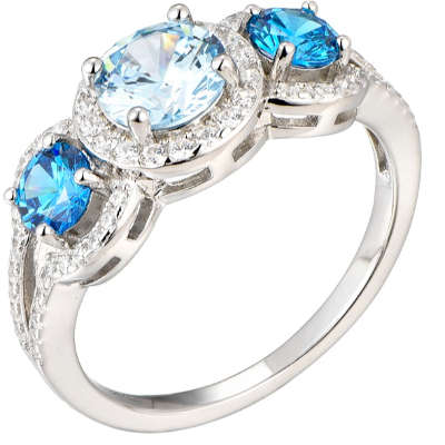 Silver 925 Trilogy Cubic Zirconia Ring