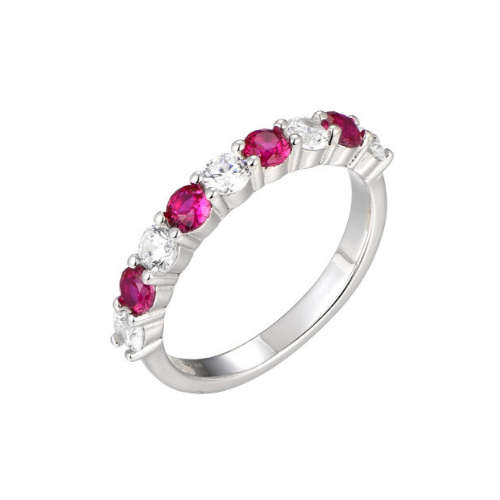 Silver 3.0mm Cubic Zirconia Eternity Ring