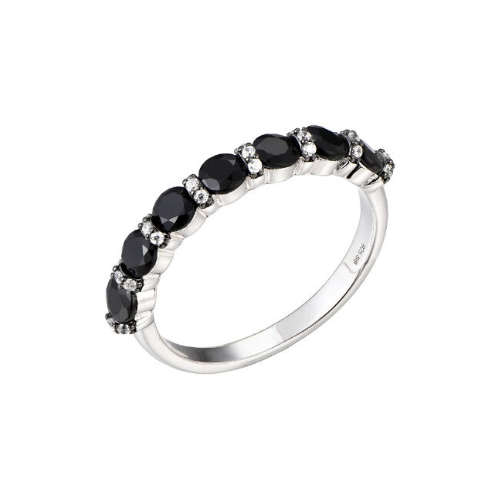 Silver 925 Round Cubic Zirconia Eternity Ring