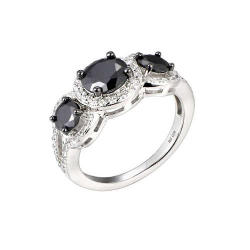Silver 925 Trilogy Cubic Zirconia Ring