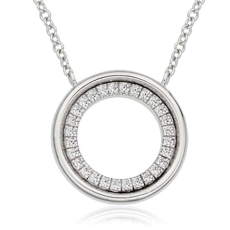 Silver Circle Of Life Cubic Pendant