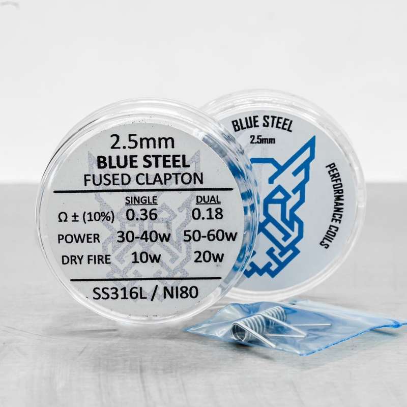 Blue Steel - fused Claptons 28 SS coils