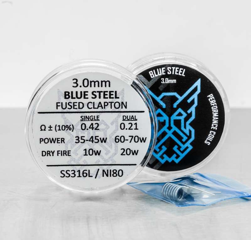 Blue Steel - fused Claptons 28 SS coils