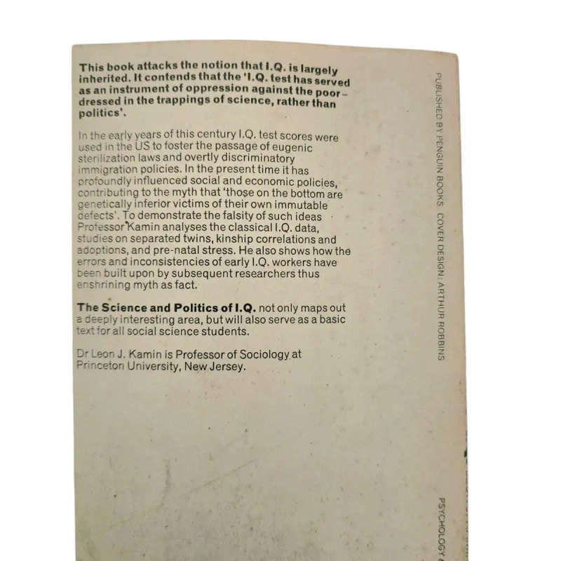 The Science & Politics of IQ - Leon Kamin