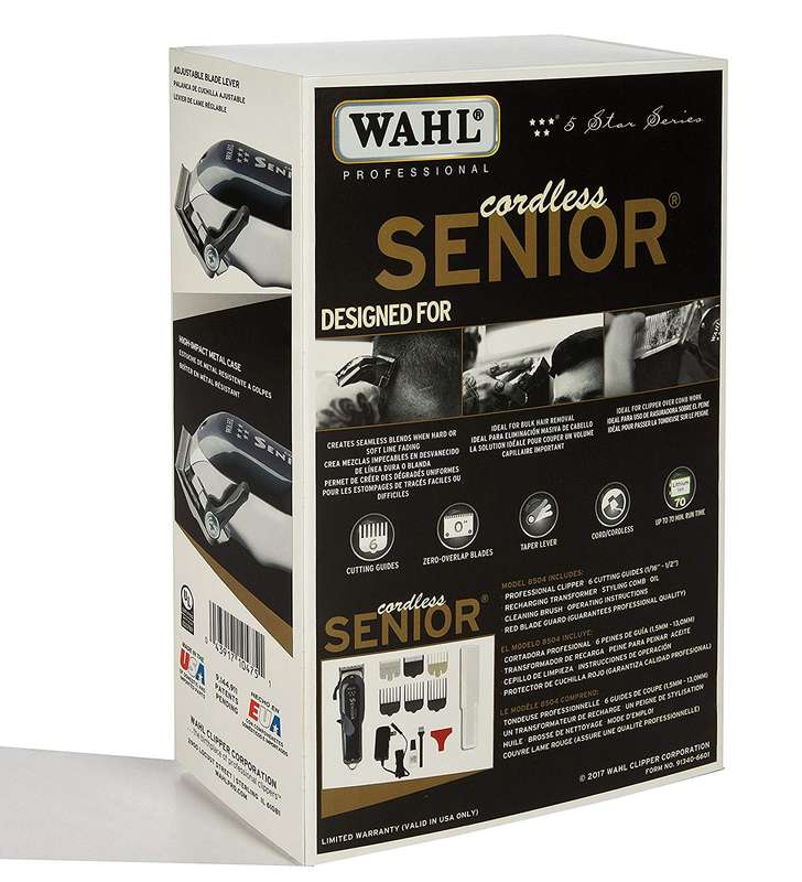 Wahl Professional 5-Star Series Cordless Senior Clipper WC8504 - Wahl
