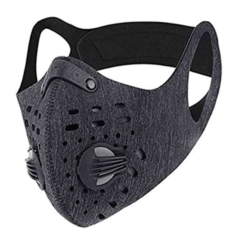 Neoprene Dual Valve Respirator Mask - Washable and Reusable - Skin Friendly - Grey