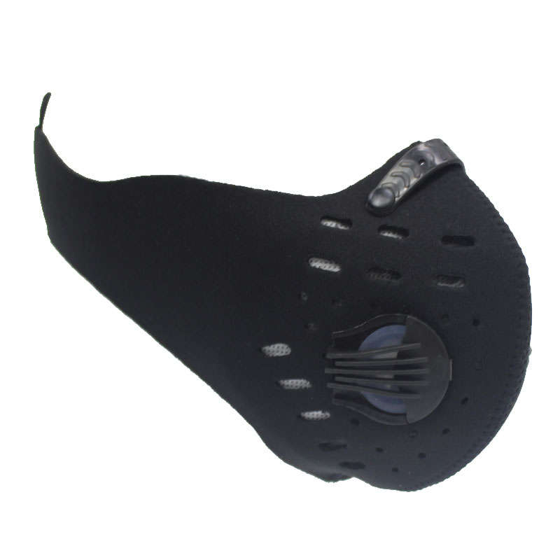 Neoprene Dual Valve Respirator Mask - Washable and Reusable - Skin Friendly - Black