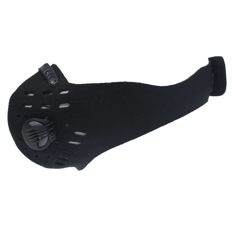 Neoprene Dual Valve Respirator Mask - Washable and Reusable - Skin Friendly - Black